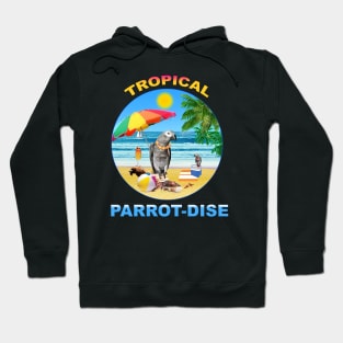 African Grey Timney Parrot Tropical Hoodie